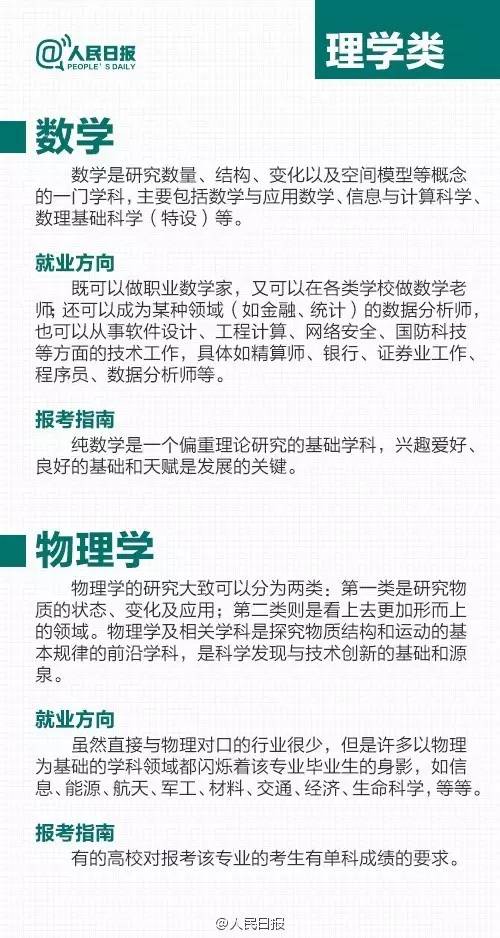 数学专业,物理专业